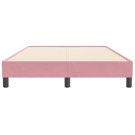 sengeramme uden madras 120x210 cm fløjl lyserød