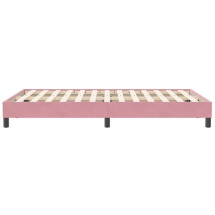 sengeramme uden madras 120x210 cm fløjl lyserød