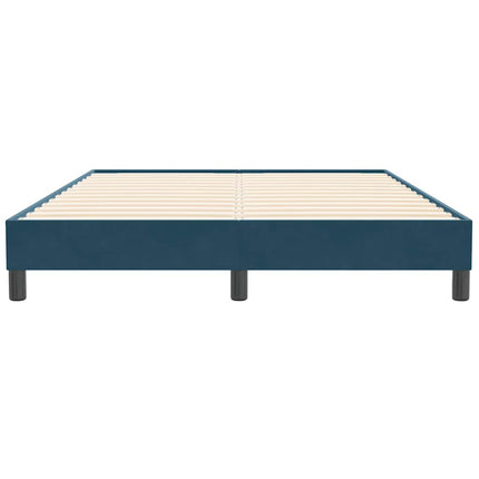 Sengeramme uden madras 140x210 cm fløjl mørkeblå