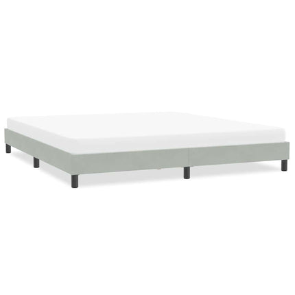 sengeramme uden madras 200x210 cm fløjl lysegrå