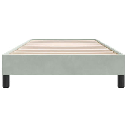 sengeramme uden madras 90x220 cm fløjl lysegrå