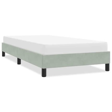 sengeramme uden madras 90x220 cm fløjl lysegrå