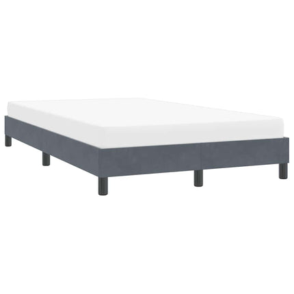 sengeramme uden madras 120x220 cm fløjl mørkegrå