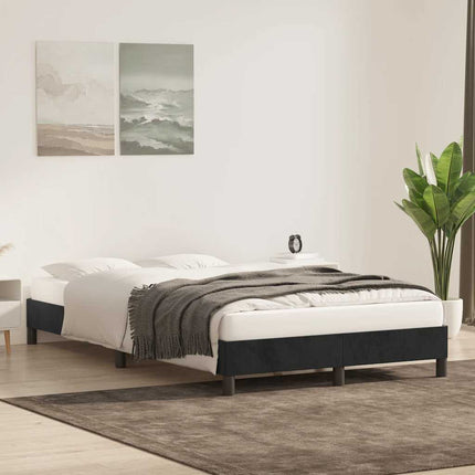 sengeramme uden madras 120x220 cm fløjl sort