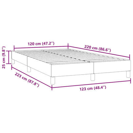 sengeramme uden madras 120x220 cm fløjl sort