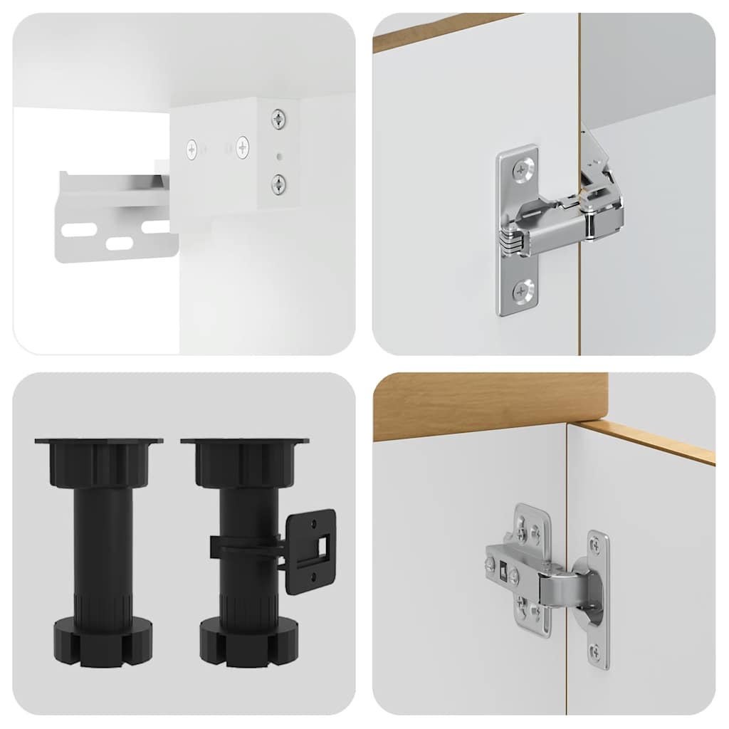 7 dele køkkenskabssæt Kalmar egetræsfarvet konstrueret træ