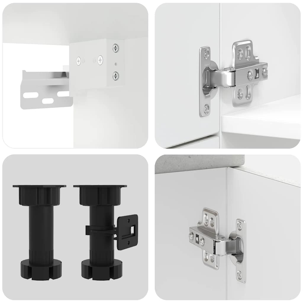 7 dele køkkenskabssæt Kalmar beton grå konstrueret træ