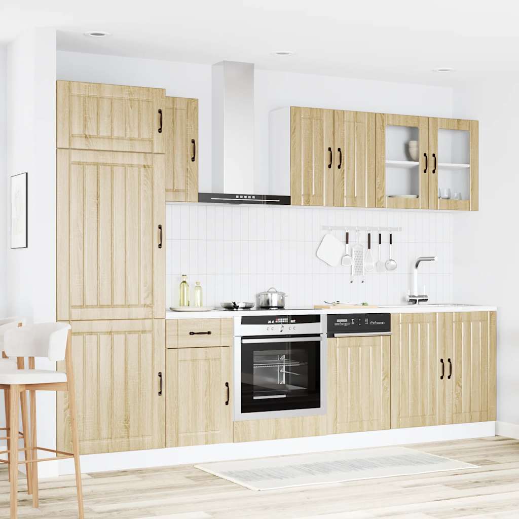8-delt køkkenskabssæt "Lucca" Sonoma eg konstrueret træ