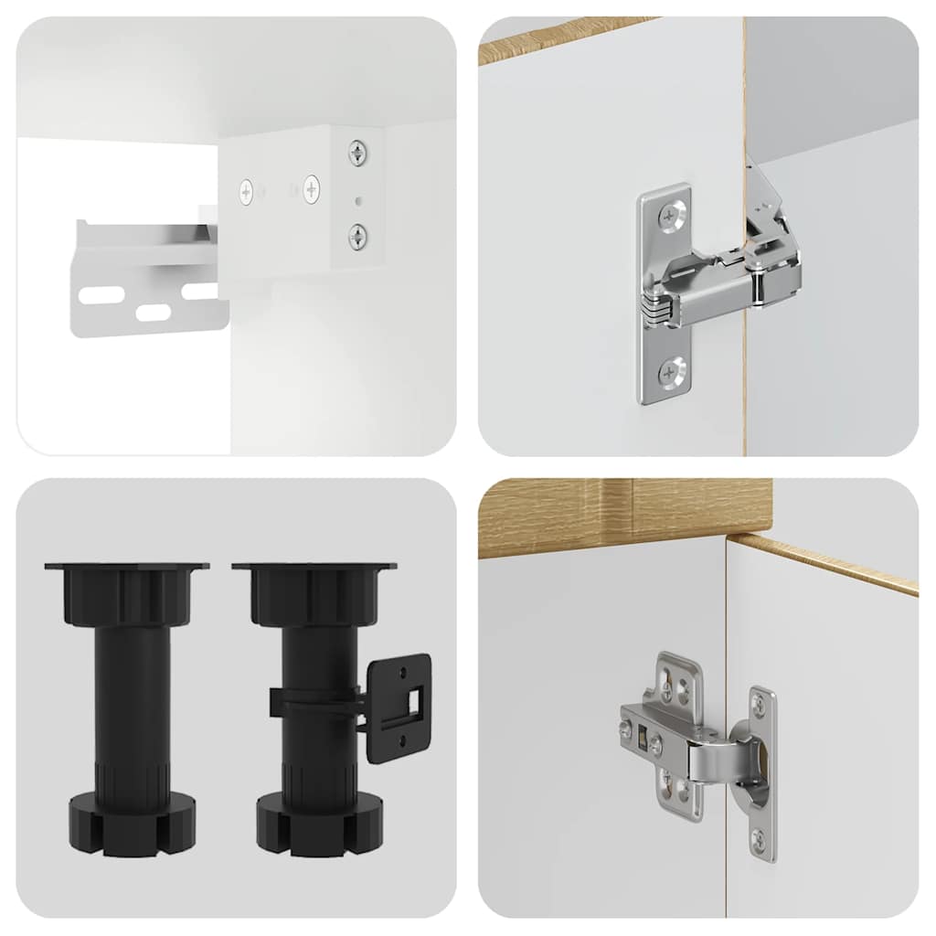 8-delt køkkenskabssæt "Lucca" Sonoma eg konstrueret træ