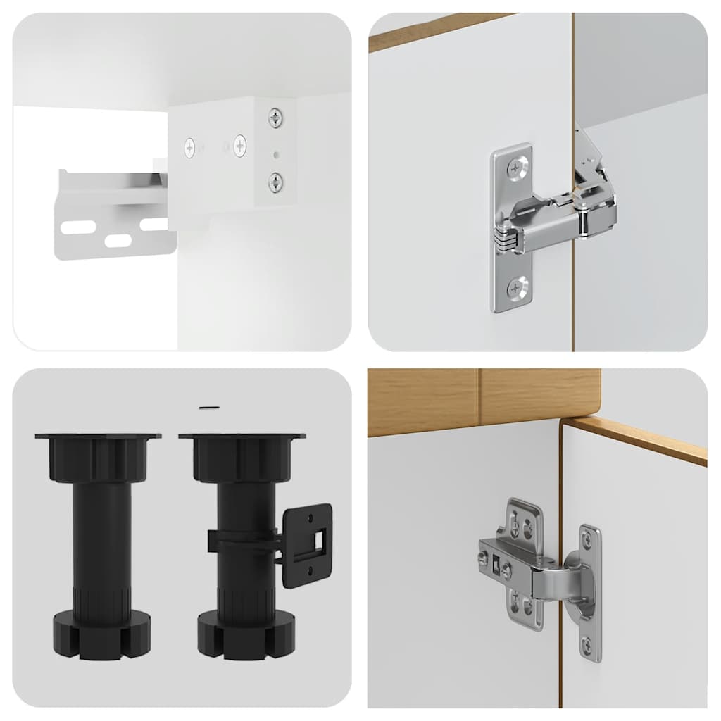 8 dele køkkenskabssæt Kalmar egetræsfarvet konstrueret træ