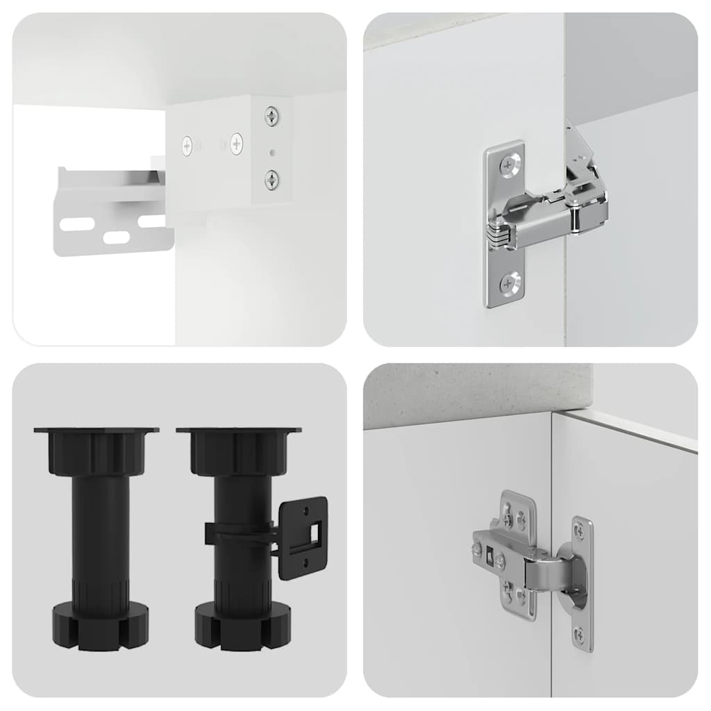 8 dele køkkenskabssæt Kalmar beton grå konstrueret træ