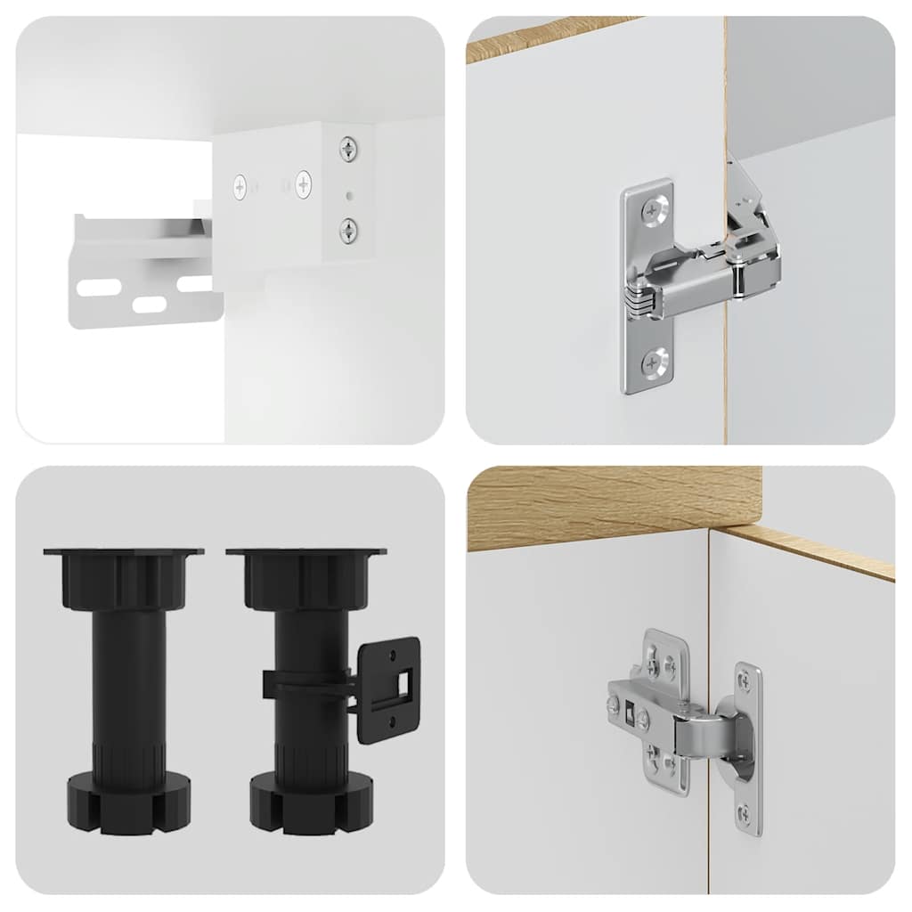 8-delt køkkenskabssæt "Lucca" Sonoma eg konstrueret træ