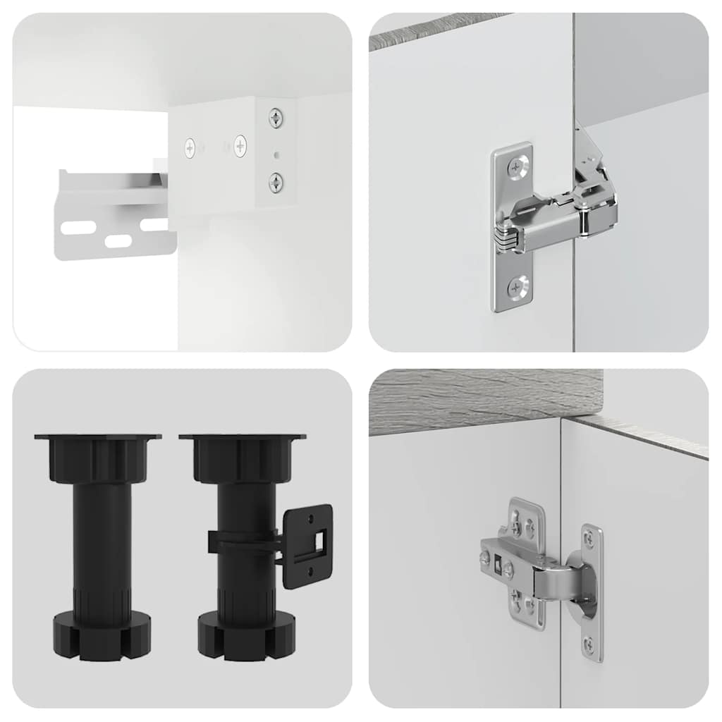 8 dele køkkenskabssæt Kalmar grå sonoma-eg konstrueret træ