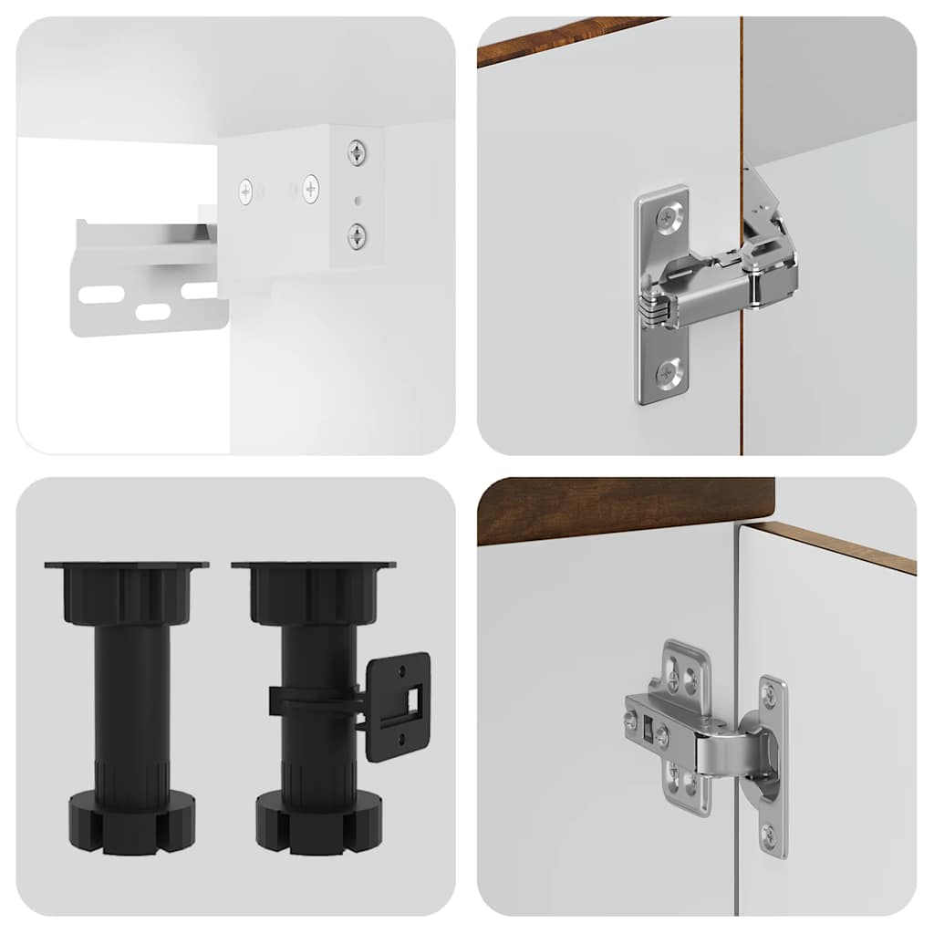 4 dele køkkenskabssæt Kalmar røget eg konstrueret træ