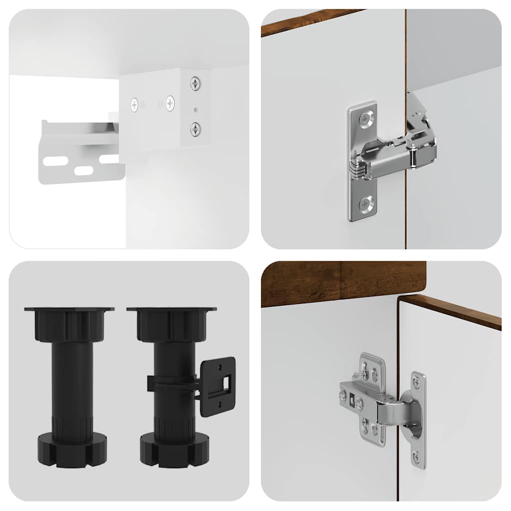 4-delt køkkenskabssæt "Porto" røget eg konstrueret træ