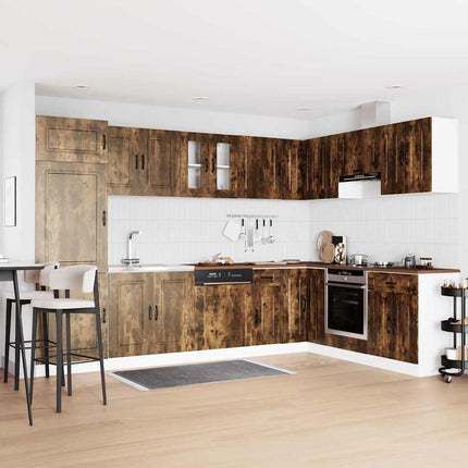 Køkkenskab Kalmar 2 pcs Brun 80 x 46 x 81.5 cm Konstrueret træ