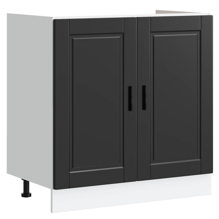 Vaskeskabsbase Porto 2 stk. Sort 80 x 46 x 81,5 cm