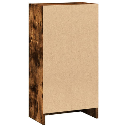 bogreol 40x24x76 cm konstrueret træ røget egetræsfarve