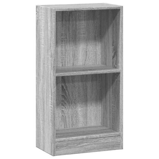bogreol 40x24x76 cm konstrueret træ grå sonoma-eg