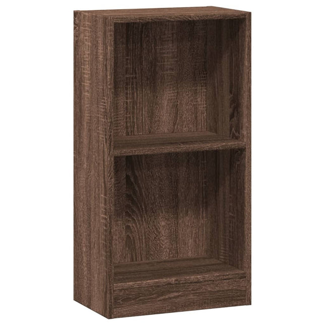 bogreol 40x24x76 cm konstrueret træ brun egetræsfarve