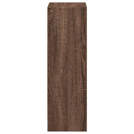 bogreol 40x24x76 cm konstrueret træ brun egetræsfarve