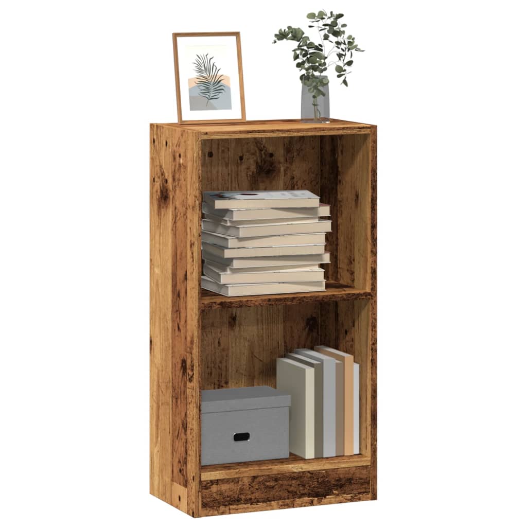 bogreol 40x24x76 cm konstrueret træ antikt træ billede