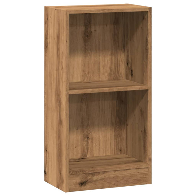 bogreol 40x24x76 cm konstrueret træ egetræsfarve