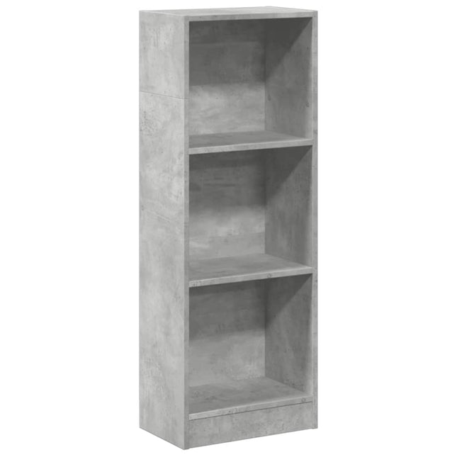 bogreol 40x24x109 cm konstrueret træ betongrå