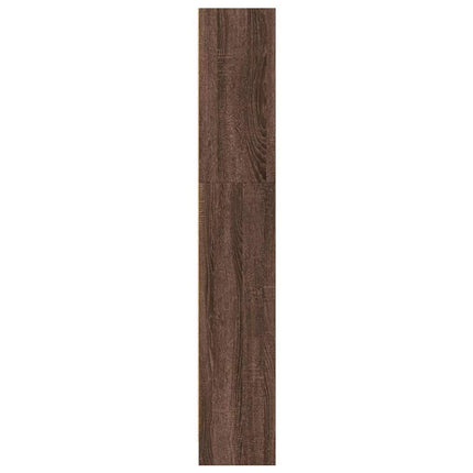 bogreol 40x24x143 cm konstrueret træ brun egetræsfarve