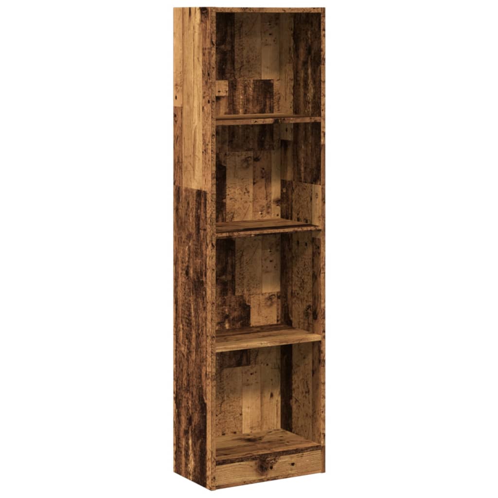 bogreol 40x24x143 cm konstrueret træ antikt træ billede