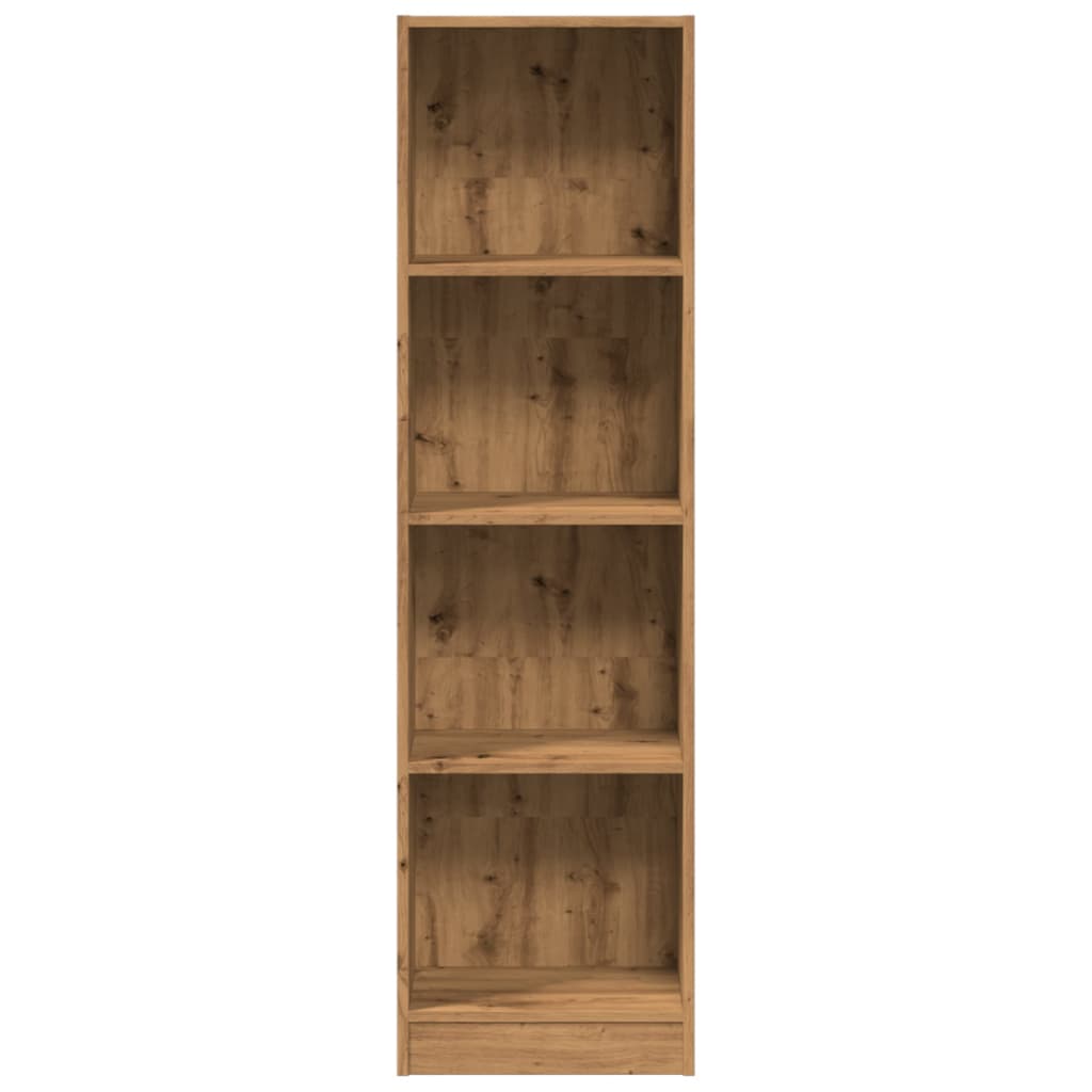 bogreol 40x24x143 cm konstrueret træ egetræsfarve
