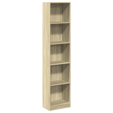bogreol 40x24x176 cm konstrueret træ sonoma-eg