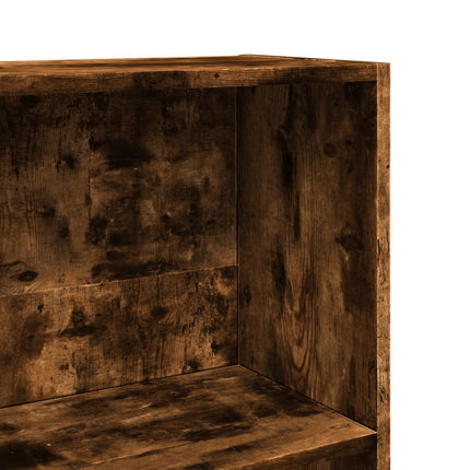 bogreol 40x24x176 cm konstrueret træ røget egetræsfarve