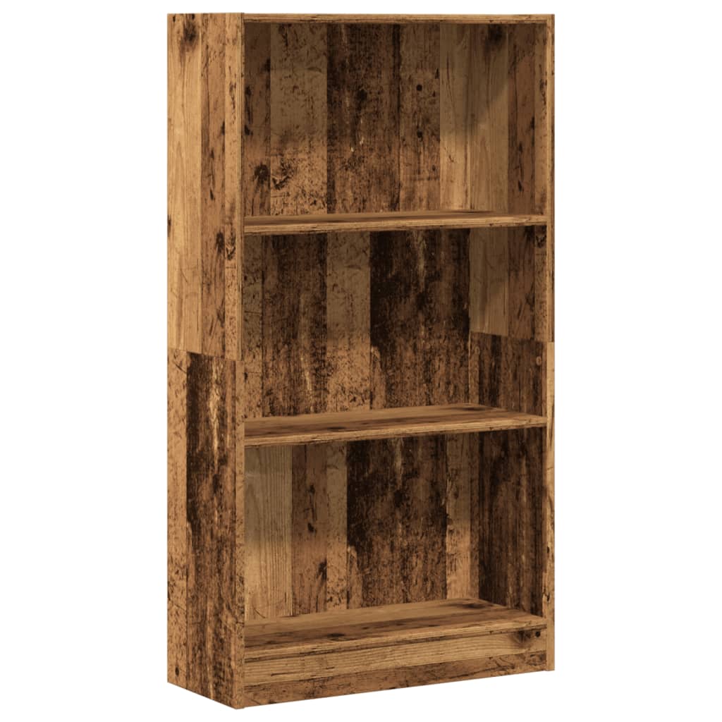 bogreol 60x24x109 cm konstrueret træ antikt træ billede
