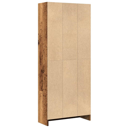 bogreol 60x24x143 cm konstrueret træ antikt træ