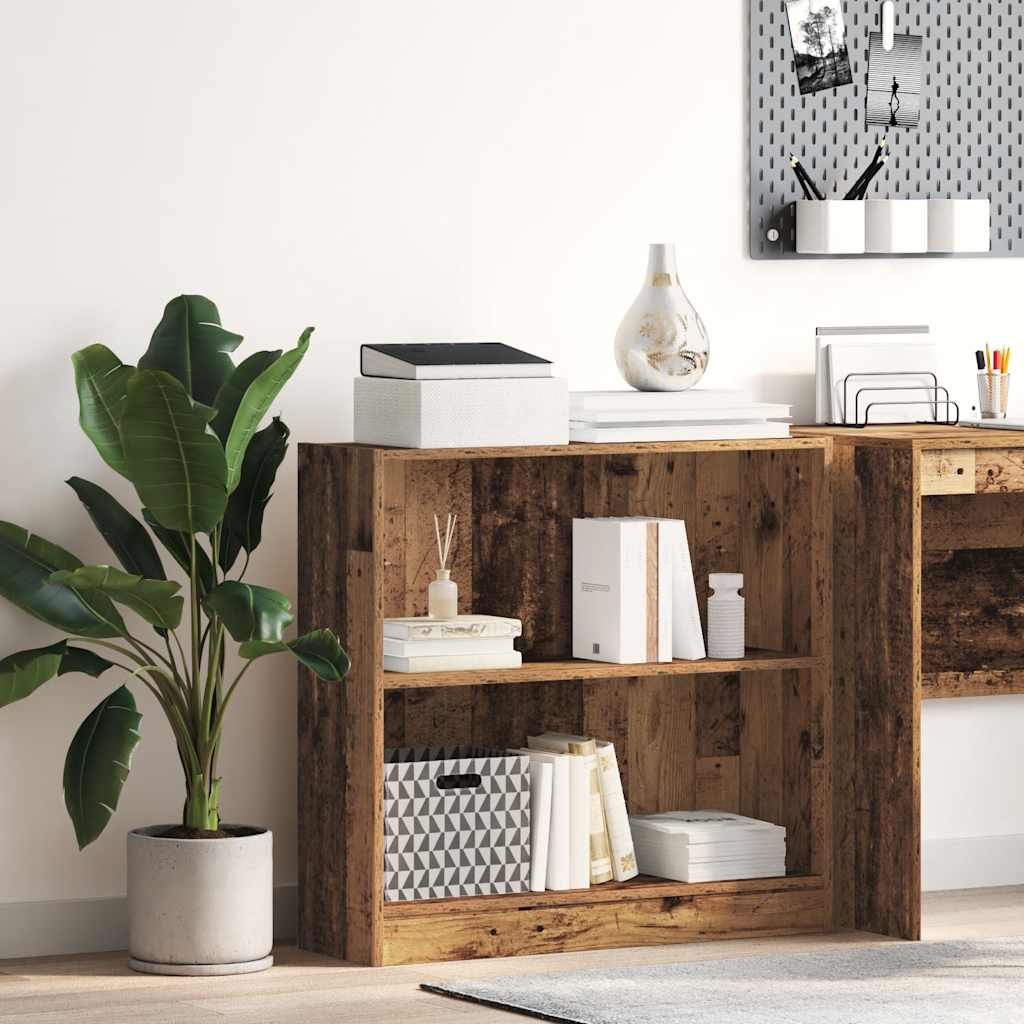 bogreol 80x24x76 cm konstrueret træ antikt træ billede