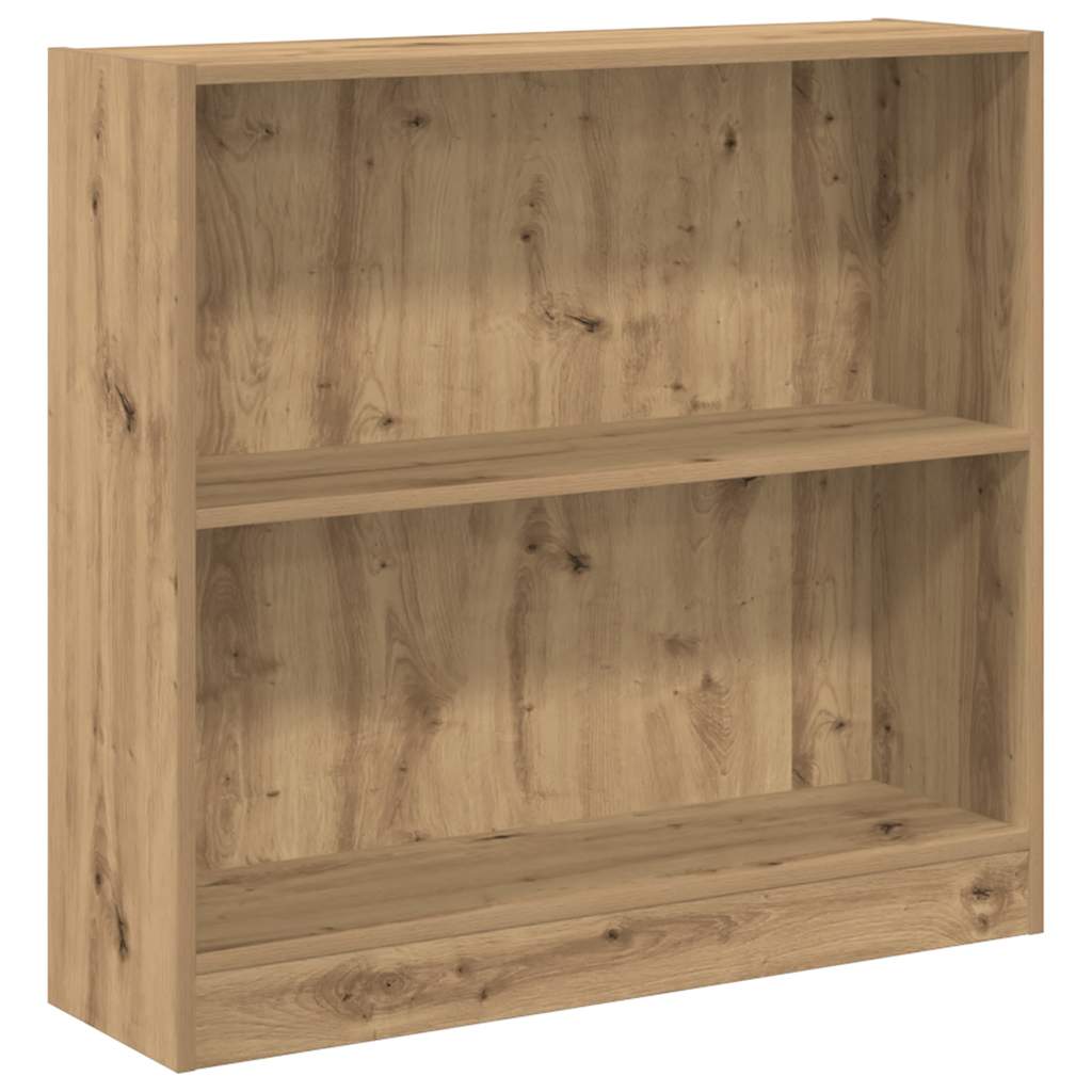 bogreol 80x24x76 cm konstrueret træ egetræsfarve billede