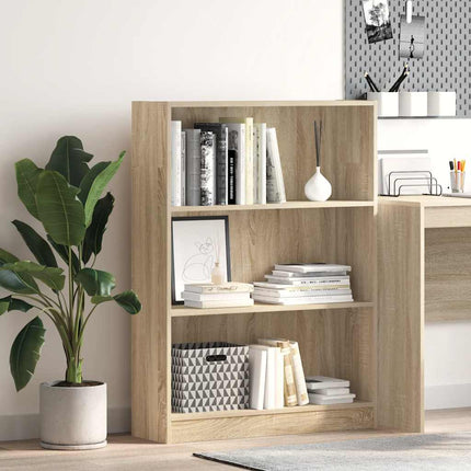 bogreol 80x24x109 cm konstrueret træ sonoma-eg