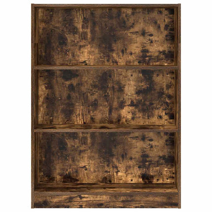 bogreol 80x24x109 cm konstrueret træ røget egetræsfarve