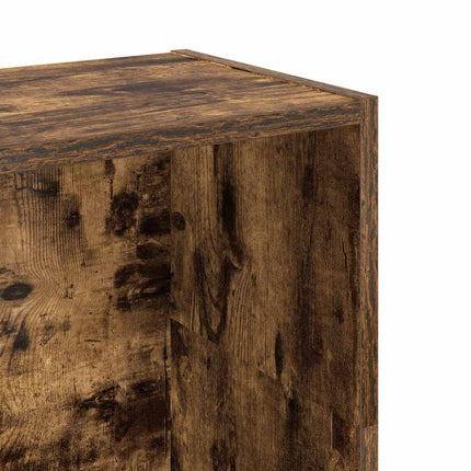 bogreol 80x24x109 cm konstrueret træ røget egetræsfarve