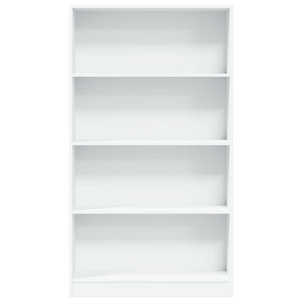 bogreol 80x24x143 cm konstrueret træ hvid