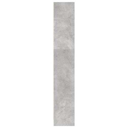bogreol 80x24x143 cm konstrueret træ betongrå