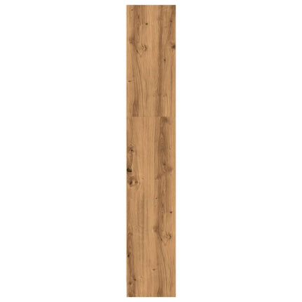 bogreol 80x24x143 cm konstrueret træ egetræsfarve
