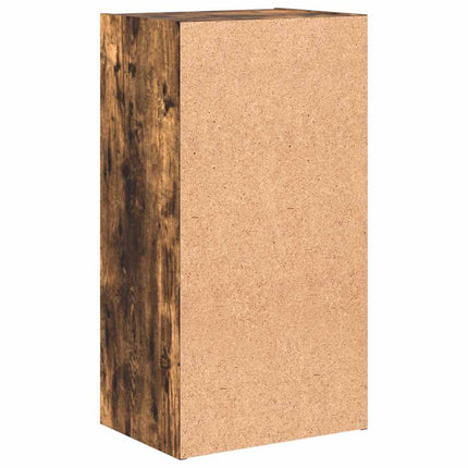 bogreol 40x30x77 cm konstrueret træ røget egetræsfarve