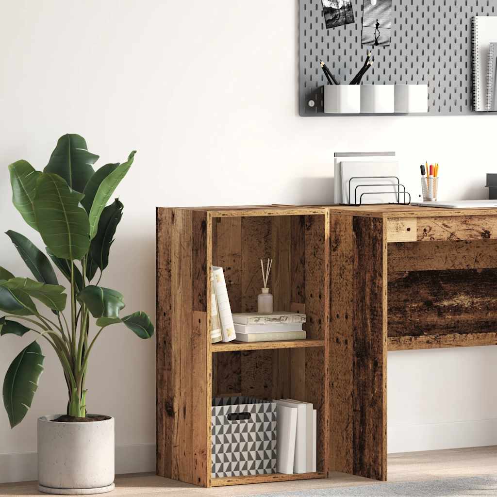 bogreol 40x30x77 cm konstrueret træ antikt træ billede