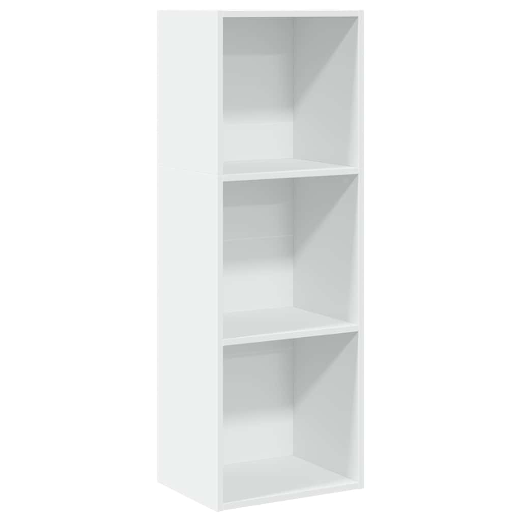 bogreol 40x30x114 cm konstrueret træ hvid billede