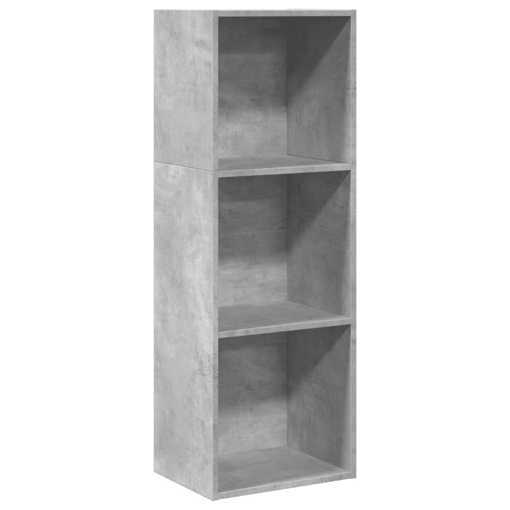 bogreol 40x30x114 cm konstrueret træ betongrå billede