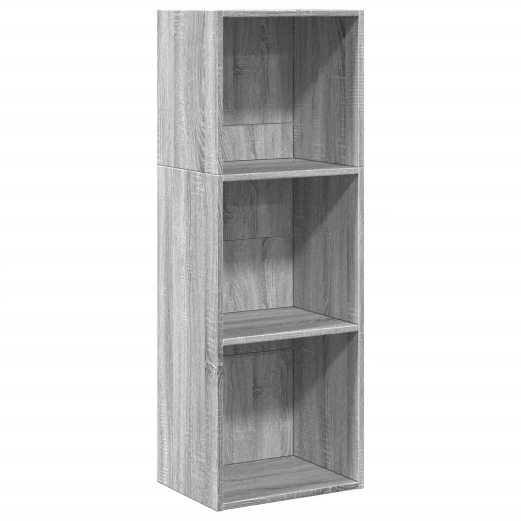 bogreol 40x30x114 cm konstrueret træ grå sonoma-eg billede