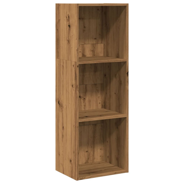 bogreol 40x30x114 cm konstrueret træ egetræsfarve