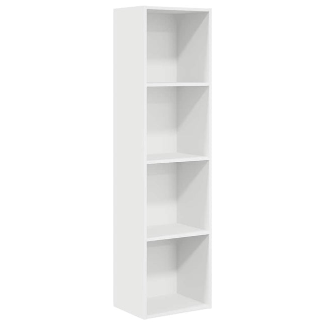 bogreol 40x30x152 cm konstrueret træ hvid